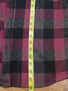 Red &amp; Black Plaid Flannel Shirt