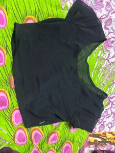 Sheer Black Short Sleeve Top