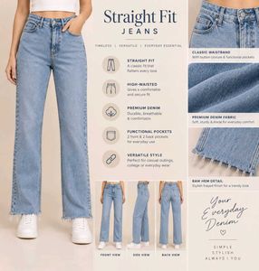 Light Wash Wide Leg Jeans