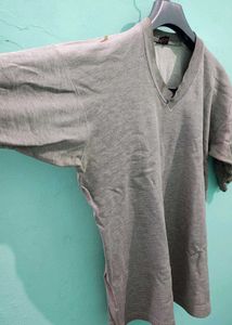 Men's Grey V-Neck T-Shirt