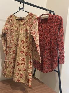 Ethnic Print Kurtas - Set of 2