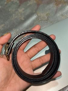 Classic Black Belt with Gold Buckle