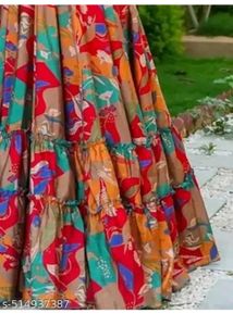 Rayon Blend Stitched Anarkali Gown