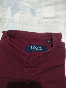 Maroon Collared Casual Shirt