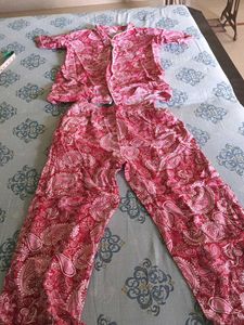 Women's Pink Paisley Pajama Set