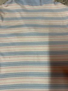 Striped V-Neck Polo T-Shirt