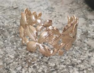 Gold Floral Cuff Bracelet