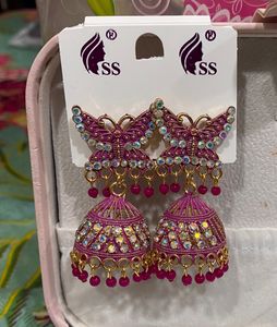 Butterfly Jhumka Earrings