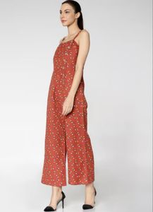 Brown Printed Jumpsuit (Women's)