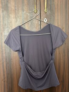 Grey backless top