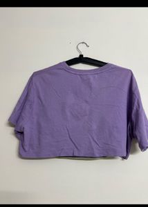 Purple "State of Mind 1990" Crop Top