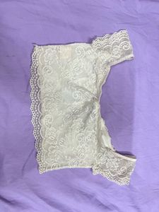 White Lace Corset Top