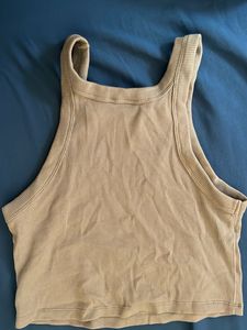 Light Green Ribbed Tank Top