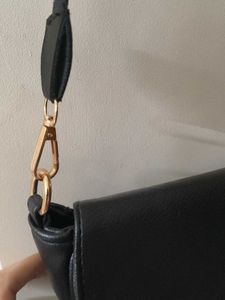 Adjustable Chic Black Shoulder Bag