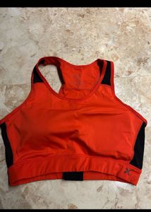 HRX Orange &amp; Black Sports Bra