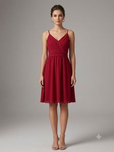 Gorgeous Chic Red Spaghetti Strap Mini Dress