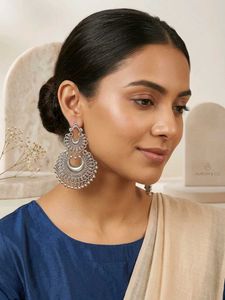 Elegant Silver Jhumka Earrings