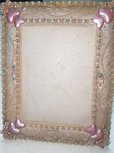 Vintage Rose &amp; Heart Picture Frame