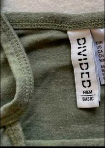 Olive Green H&amp;M Shorts With Tank Top