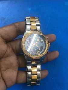 Titan Analog Watch - Gold & Silver