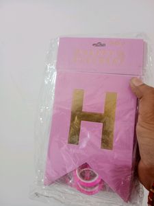 Happy Birthday Banner -pink