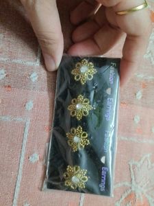 Floral Gold Stud Earrings - New!