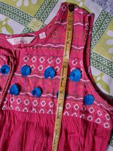 Pink dress/ kurti/ flow pattern