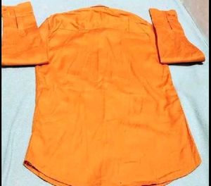 Vibrant Orange Button-Up Shirt