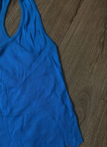 Blue Crop Tank Top