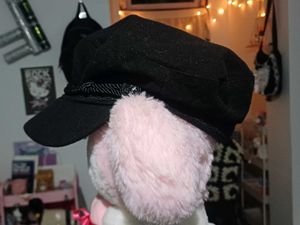 Y2K Black Baker Boy Hat ‧₊˚🖇️✩ ₊˚🎧⊹♡
