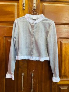 Chic Gray Cropped Cardigan