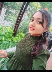 Dark Green Smocked Neck Top