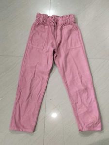 Pink Paperbag Waist Pants