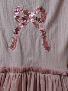 MAX Cute Pink Dress with Sequined Bow