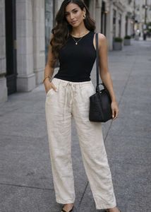 Casual Beige Trousers