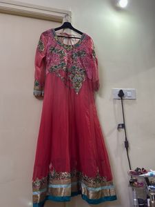 Elegant Pink Anarkali Kurta Set