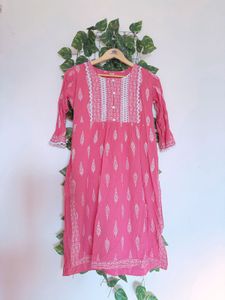 Pink Kurta Set with Pants