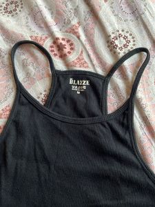 Black Crop Tank Top