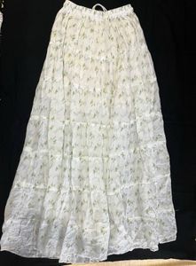 Flowy Tiered Floral Print Maxi Skirt