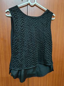 Black Lacey Tank Top From Brand denim