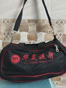 Black HuaMei Fitness Duffle Bag