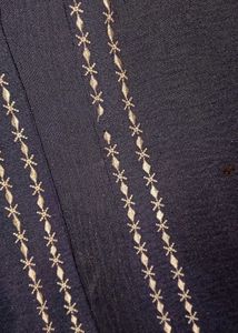 Embroidered Navy Blue/ grey  abaya two in