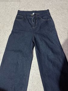 Wide Leg Dark Wash Denim Jeans