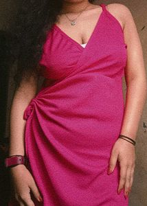 Vibrant Pink Wrap Dress