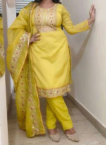 Beautiful Yellow Kurta Set with Dupatta