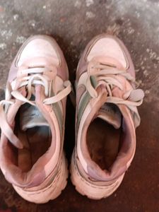 Pink &amp; White Sneakers