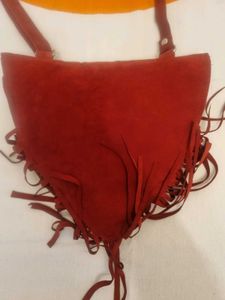 Boho Embroidered Fringe Bag