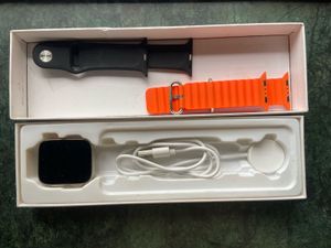 Smartwatch with Vibrant Orange Band