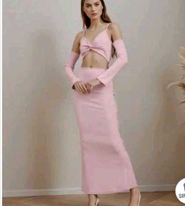 chic pink maxi dress