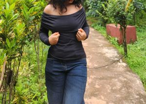 Off-Shoulder Black Long Sleeve Top